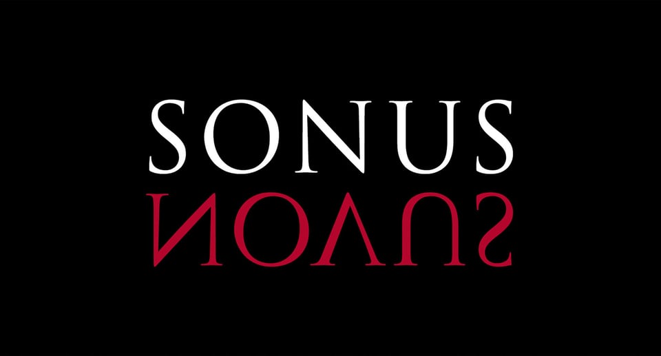 Veranstaltungsplakat mit roter und weißer Typografie auf schwarzem Hintergrund