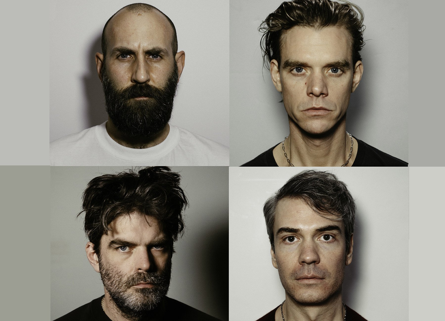 Collage von vier Portraits von vier Männern