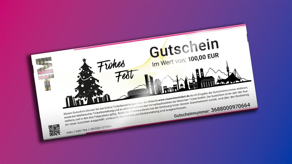 Gutschein mit weihnachtlichem Aufdruck 