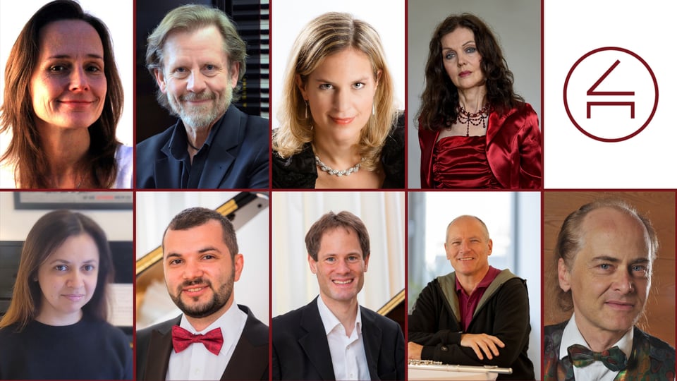 Eine Collage für die Veranstaltung BUNTER FRÜHLINGSMIX mit den Bildern von neun Künstler*innen.