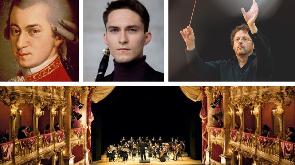 Ein Collage-Bild für die Veranstaltung ‚Mozart + Britten