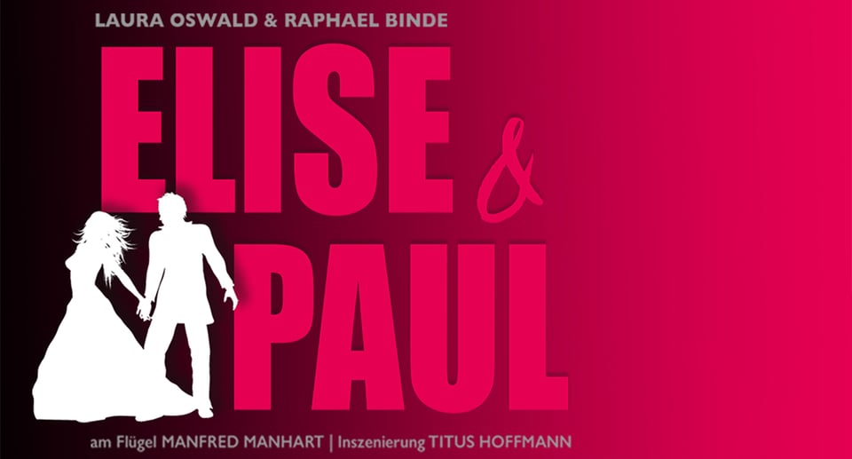 Veranstaltungsplakat mit der Typografie und dem roten Hintergrund