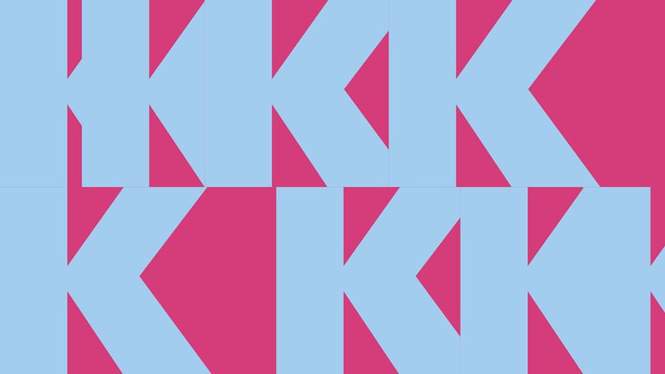 Grafik in pink und hellblau 