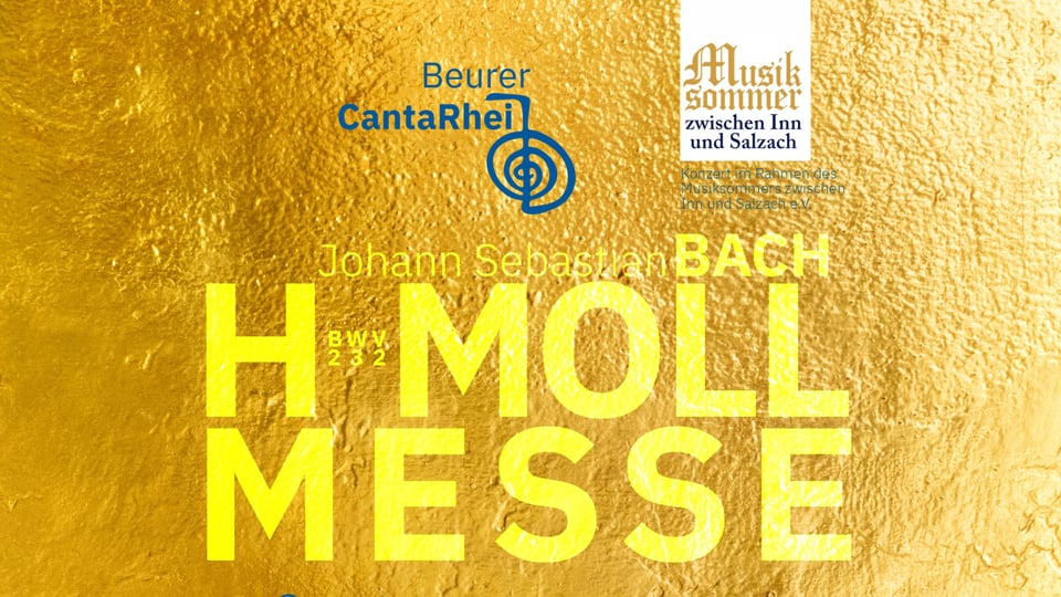 Plakat in gold mit gelber Aufschrift und Logo