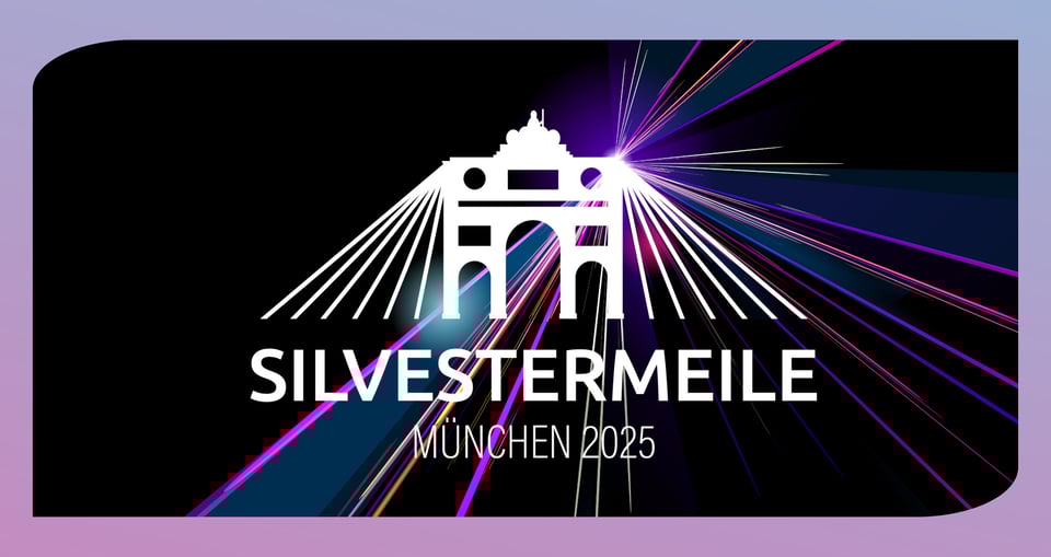 Plakat der Veranstaltung mit einer Illustration und weißer Typografie auf schwarzem Hintergrund, mit einer Linie und einigen Lichtakzenten in Rosa-, Lila- und Blautönen.
