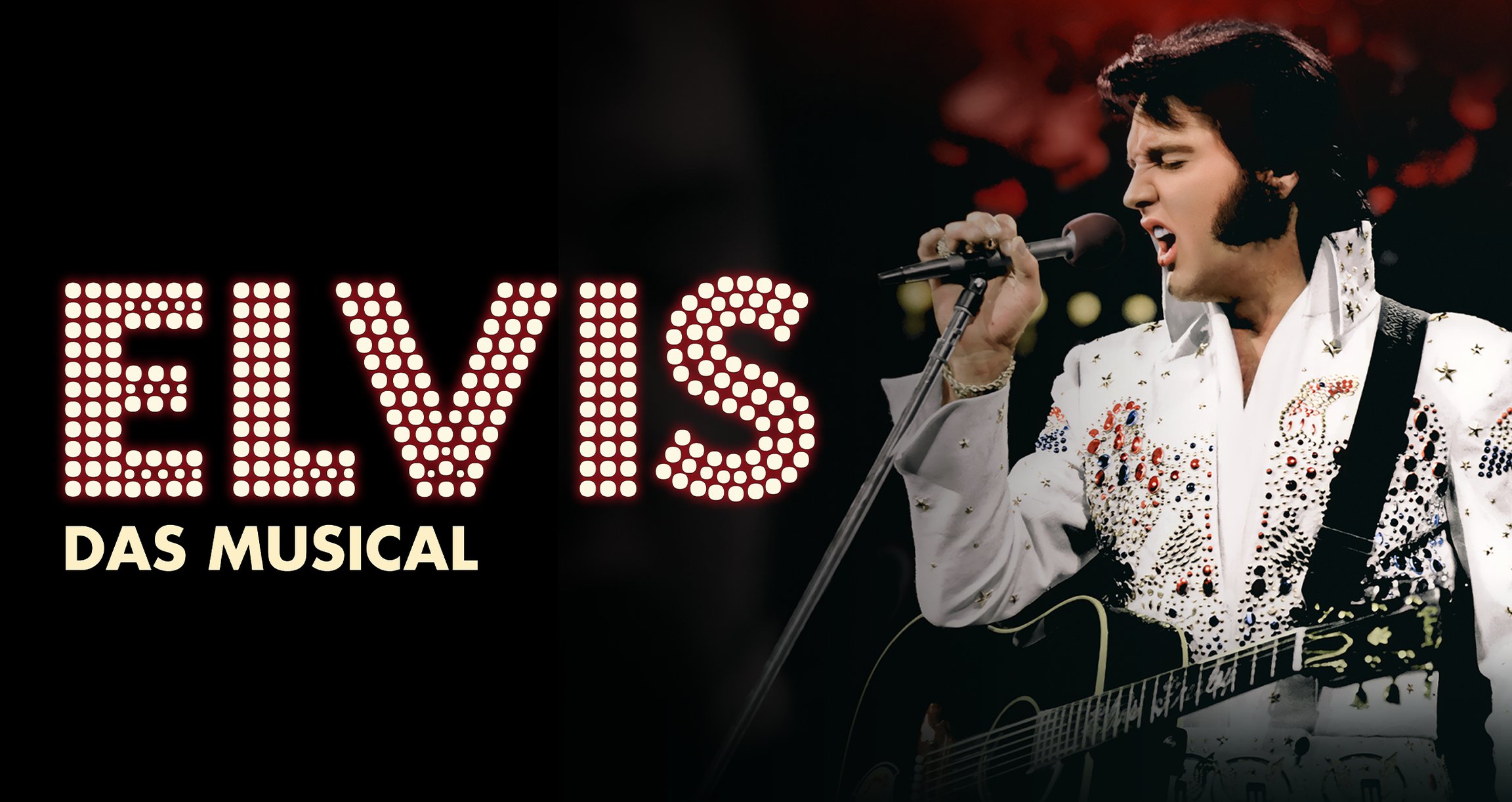 Plakat mit Foto von Elvis und Aufdruck