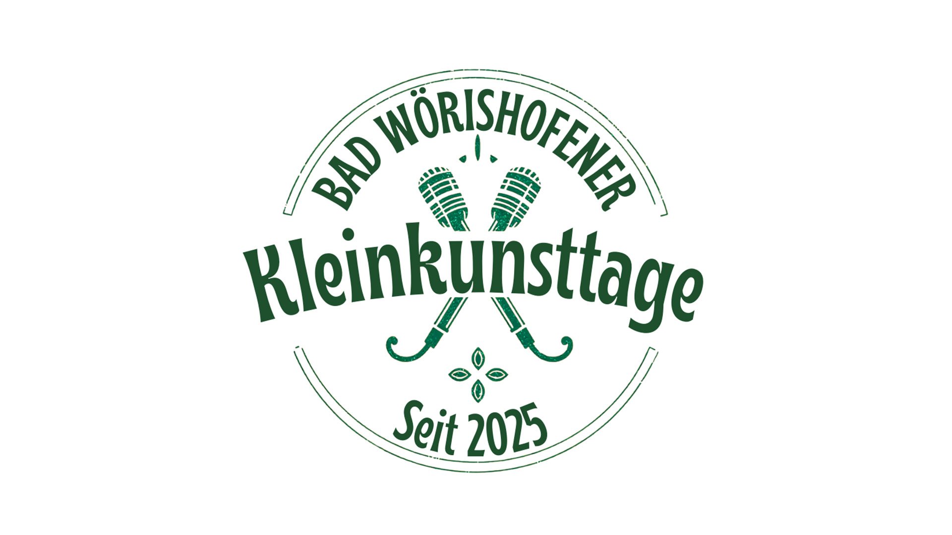 Das grüne Logo für das Kleinkunsttage-Event auf weißem Hintergrund