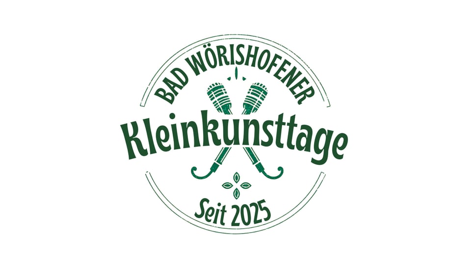 Das grüne Logo für das Kleinkunsttage-Event auf weißem Hintergrund