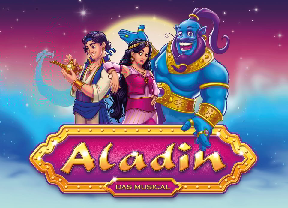 Plakat mit den Figuren aus dem Film Aladdin