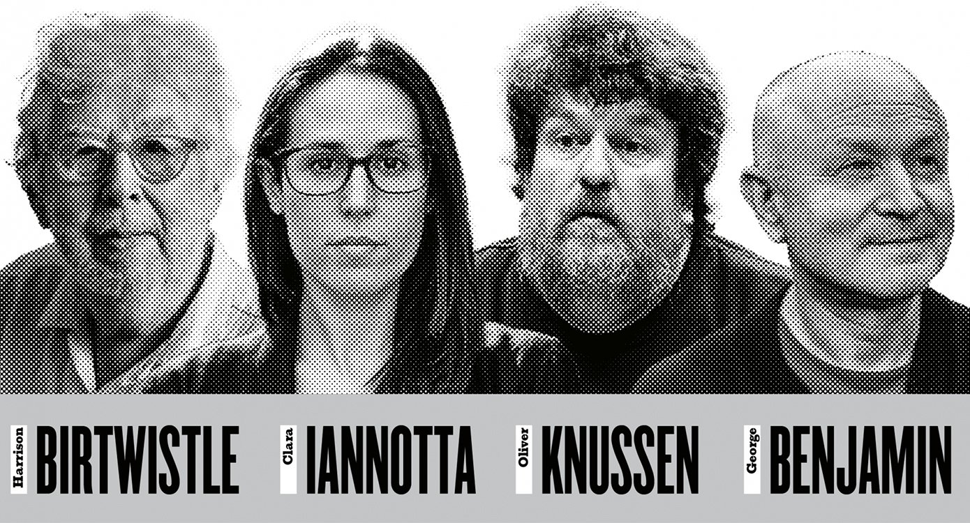 das Plakat der Veranstaltung mit vier Personen. drei Männer und eine Frau. Das Foto ist in schwarz-weiß mit einem Effekt.