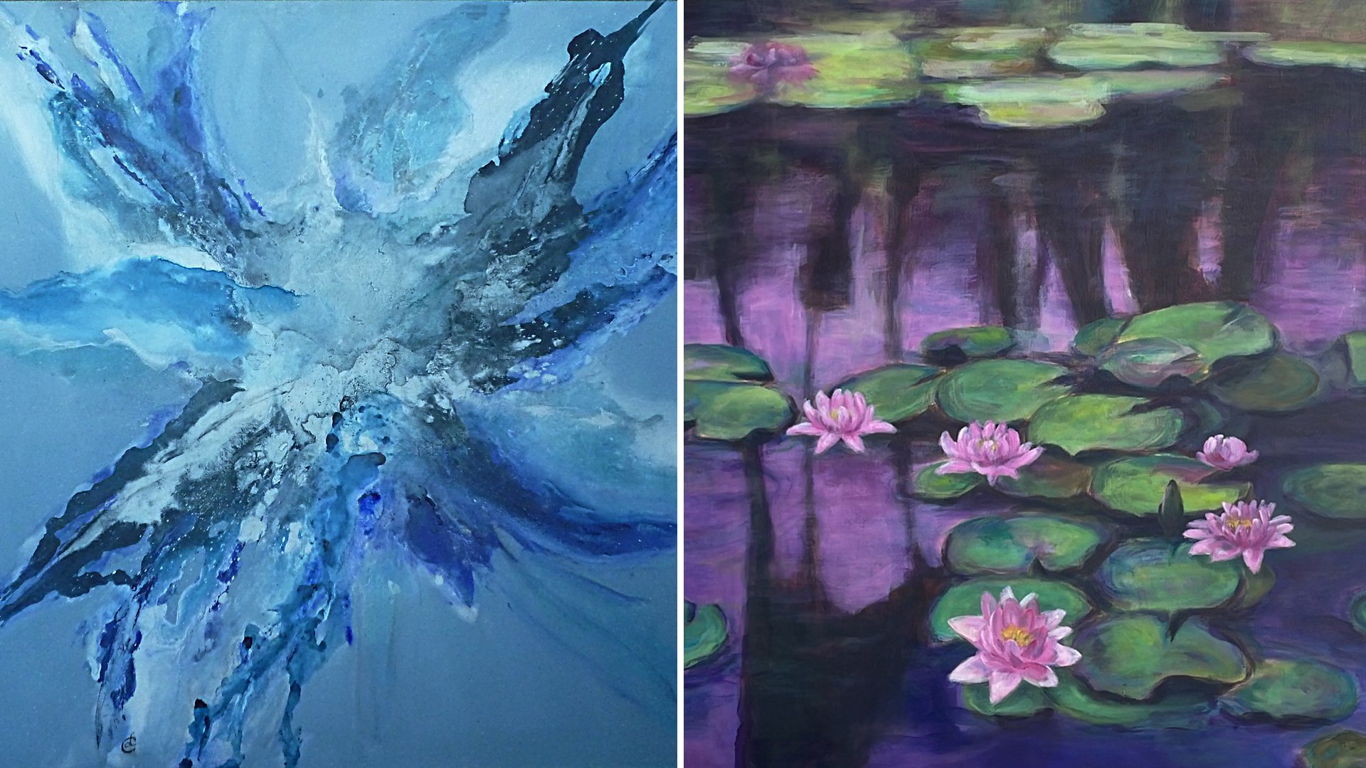 Foto vom Event Form & Farbe – Zwei Positionen mit dem Bild von zwei Gemälden