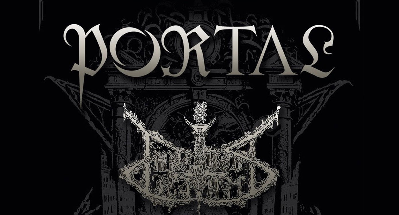 Grafik in schwarz mit grauer Aufschrift und Bandlogo