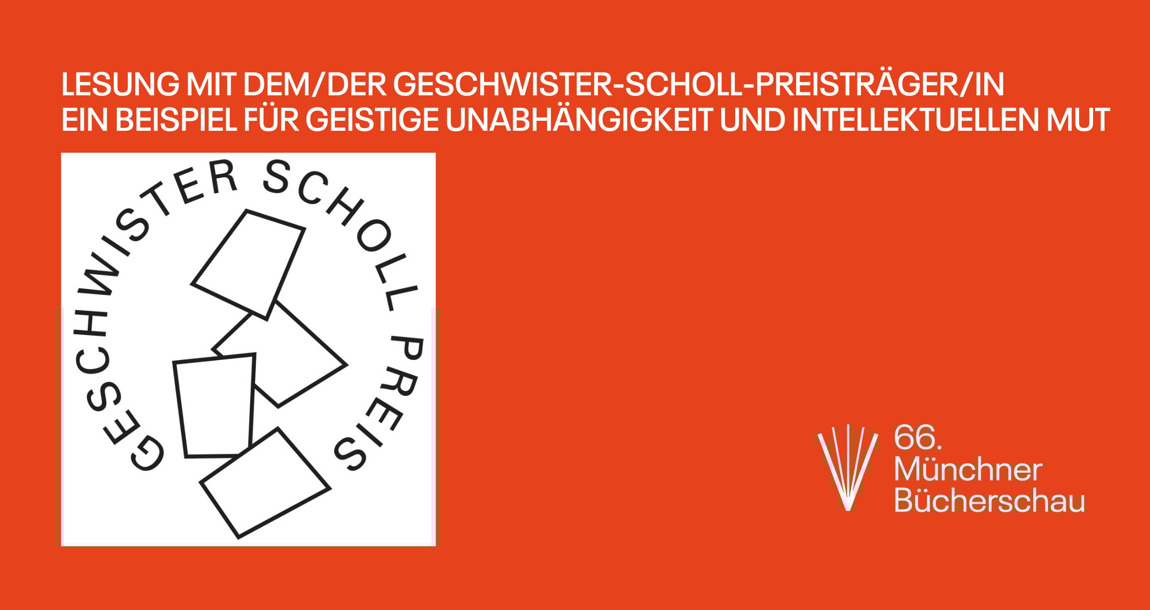 Grafik mit orangenem Hintergrund und Logo