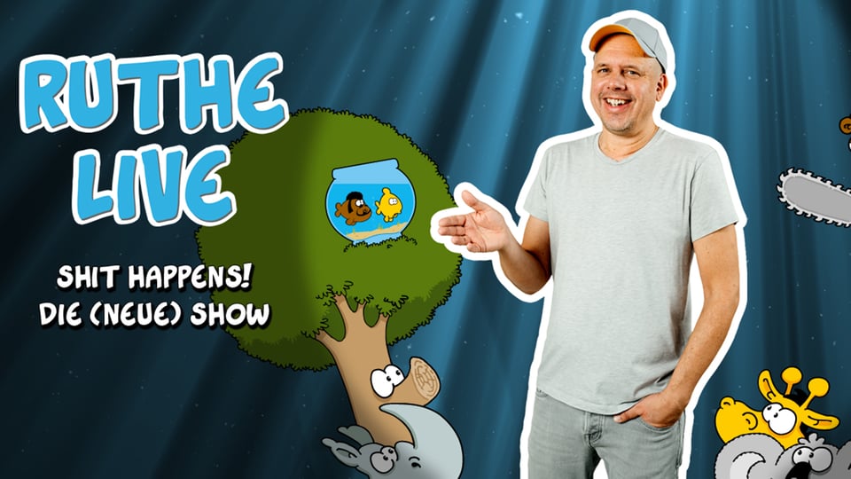 Foto für die Veranstaltung Ralph Ruthe – SHIT HAPPENS mit dem Künstler und einigen Cartoon-Zeichnungen