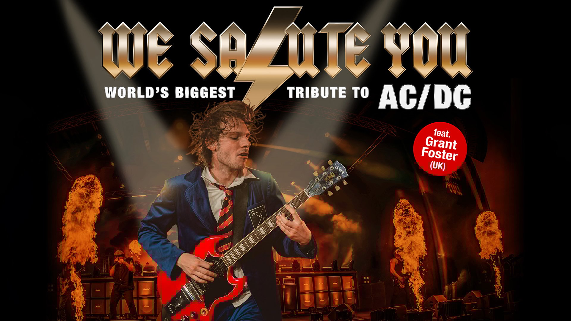 Plakat mit Grafik und Aufschruft zur Veranstaltung sowie Bild eines Musikers mit Gitarre