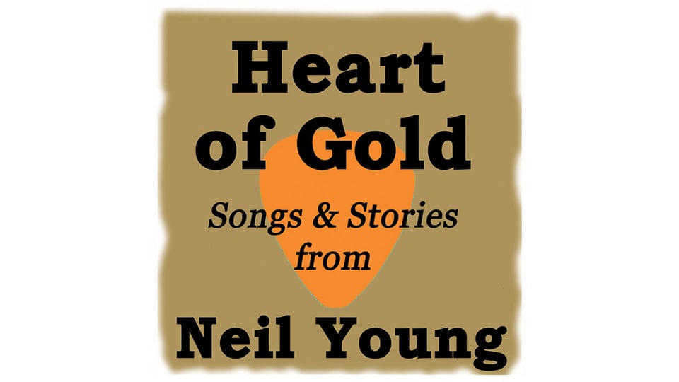 Veranstaltungsplakat von Joe Baumgartner: Schwarze Schrift in brauner, quadratischer Form auf weißem Grund