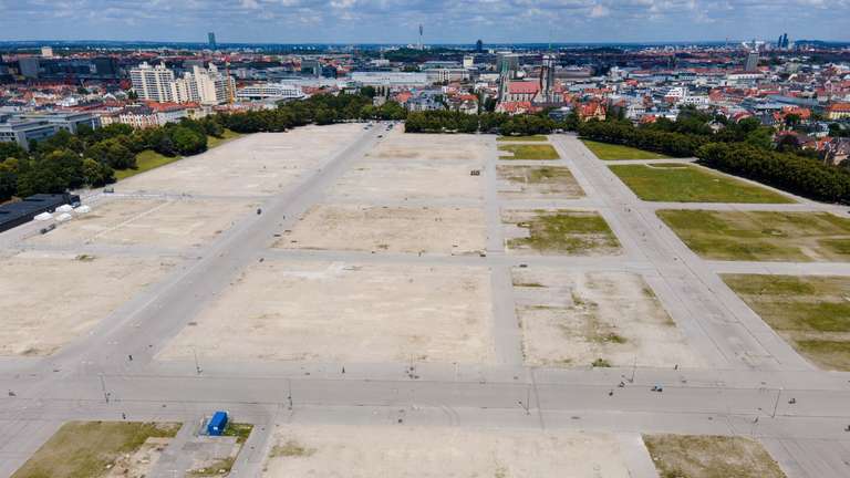 Blick auf die leere Theresienwiese