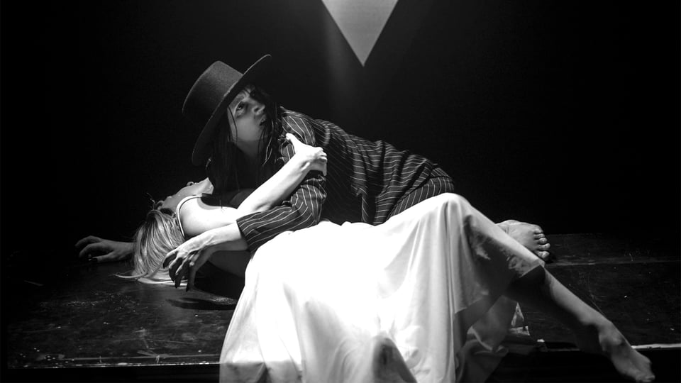 Schwarz-Weiß-Foto für die Veranstaltung des Münchner Heldentheaters – Die Nosferatu Passion