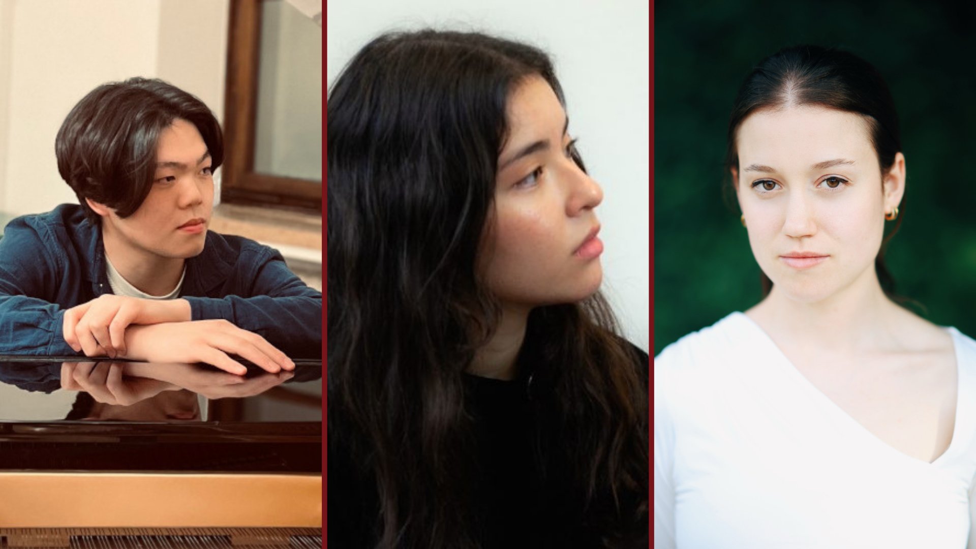 Collage aus drei Fotos der Künstler*innen Naoe Sasaki, Sonja Uhlmann und Clara Siegle