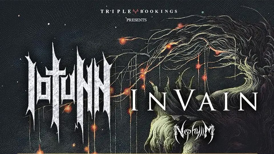 Grafik mit Logos der Bands Iotunn und In Vain