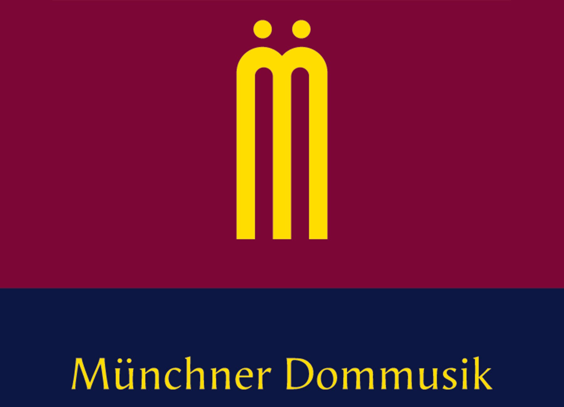Johann Sebastian Bach – Veranstaltungsbild mit gelbem Dom-Logo auf bordeauxrotem Hintergrund