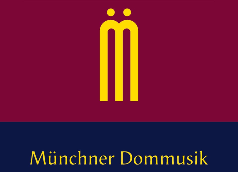 Johann Sebastian Bach – Veranstaltungsbild mit gelbem Dom-Logo auf bordeauxrotem Hintergrund