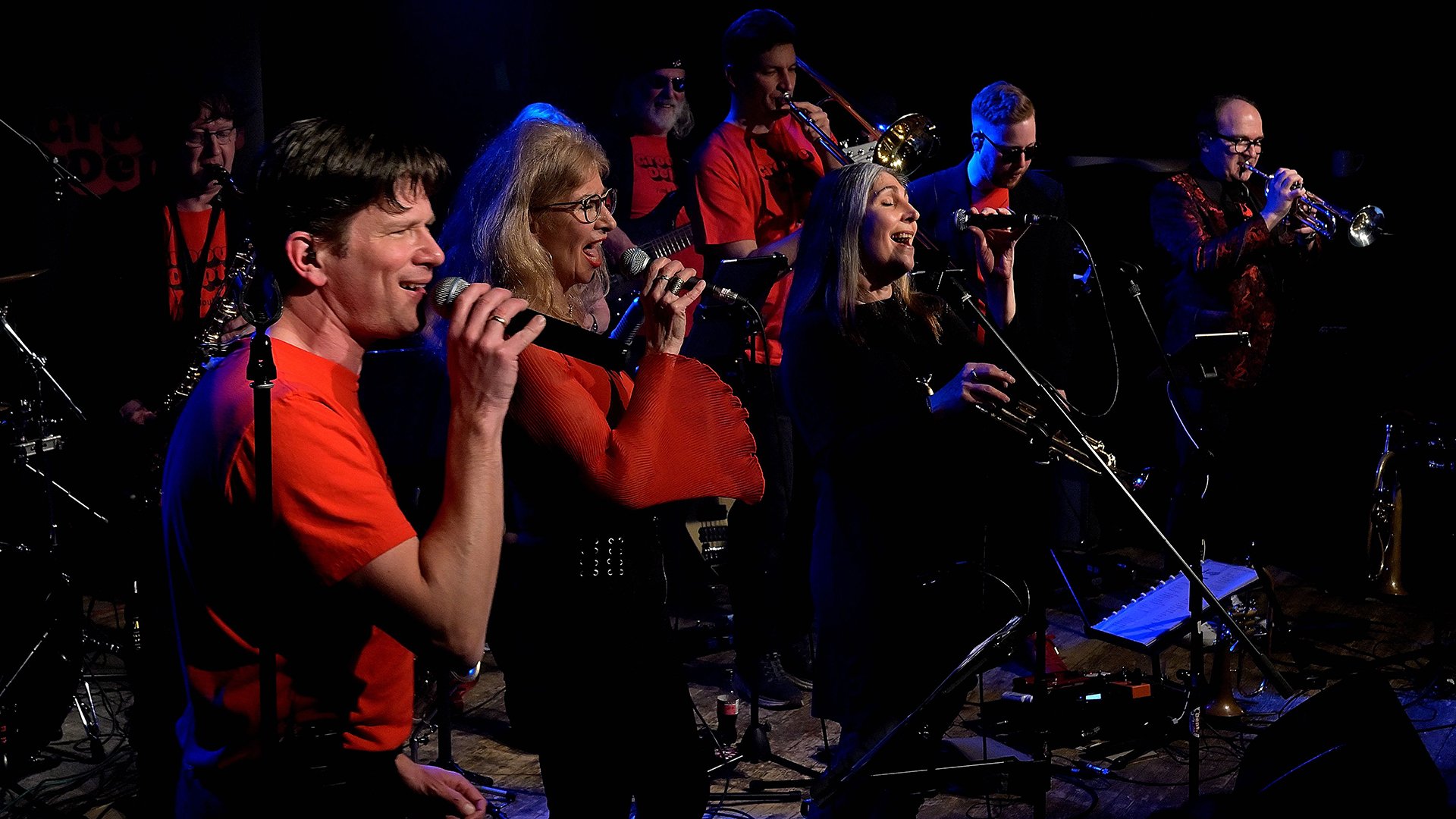 Die Musiker von Groove Department auf der Bühne 