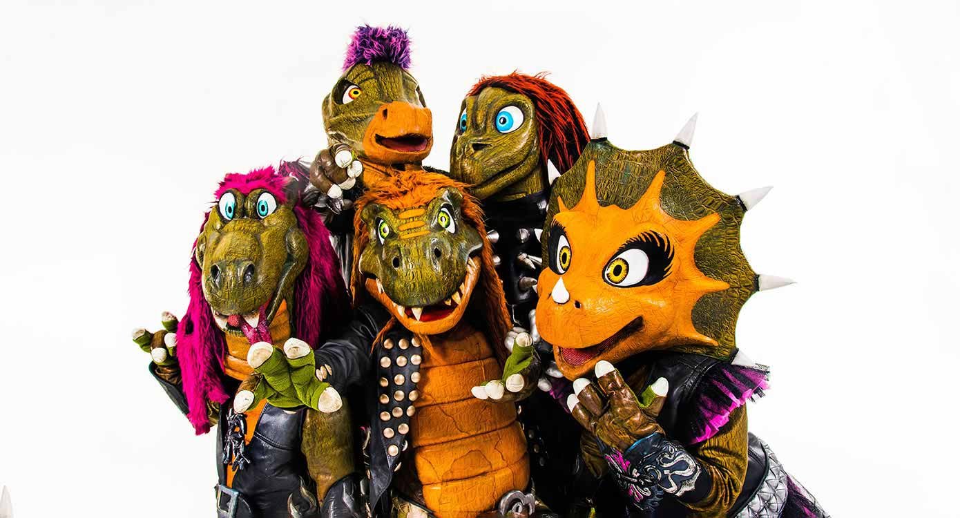 Foto von Dinosauriern vor weißem Hintergrund