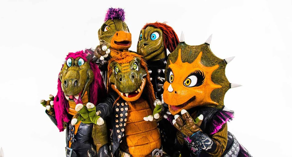 Foto von Dinosauriern vor weißem Hintergrund