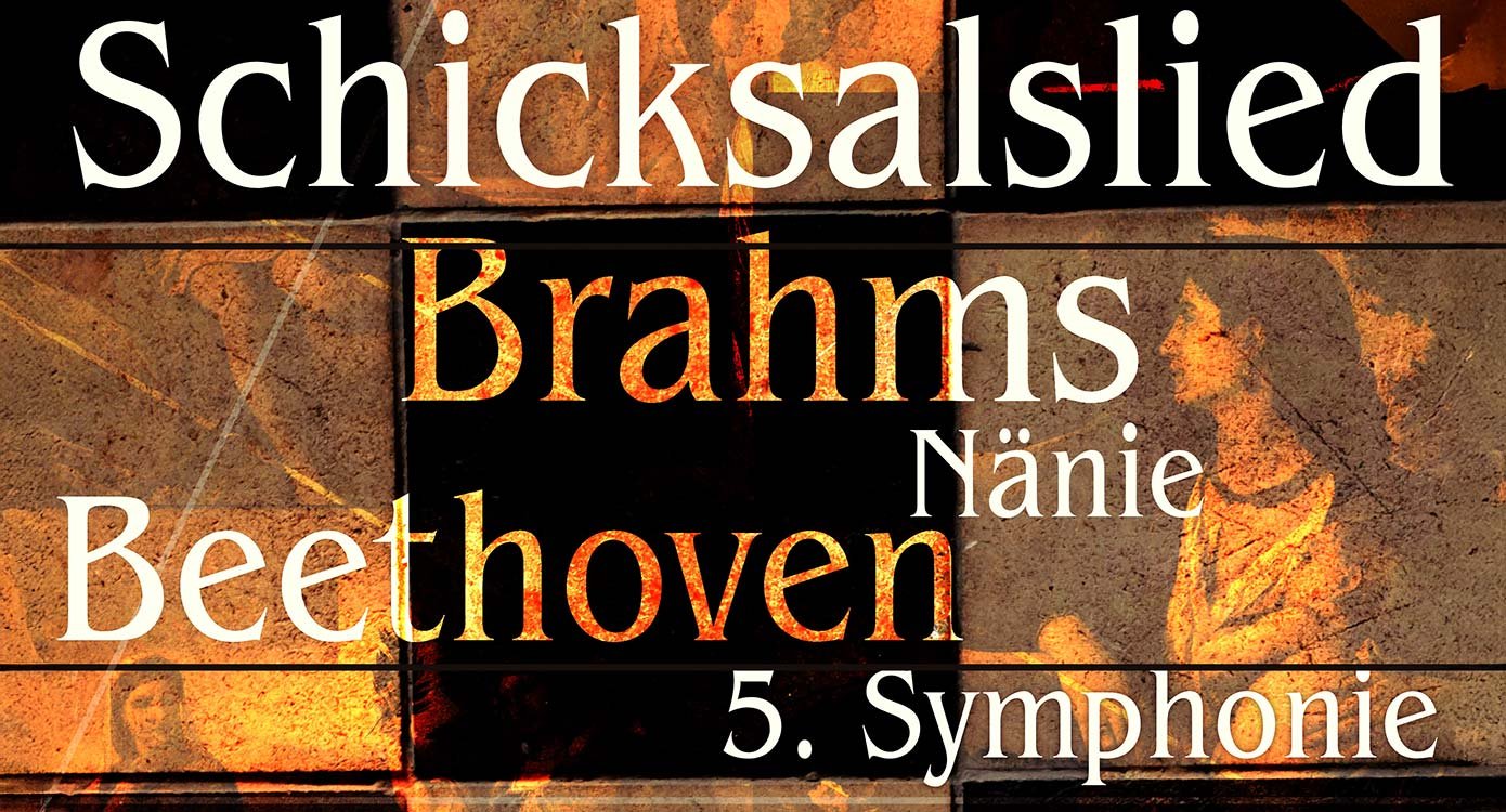 Veranstaltungsplakat in Orange- und Schwarztönen mit weißer Typografie