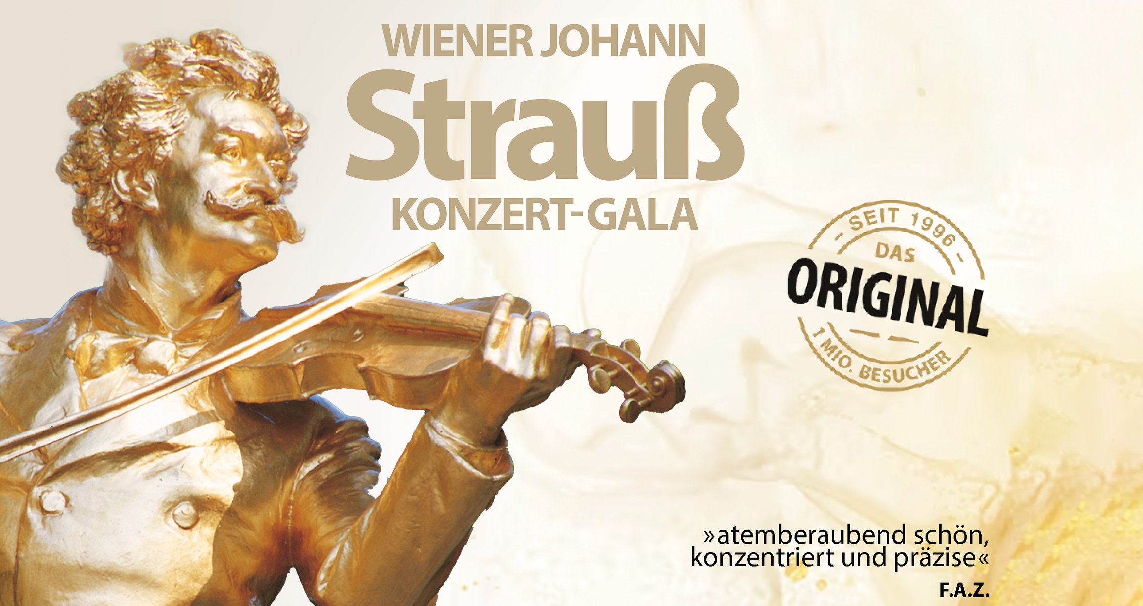 Ein Plakat von der Wiener Johann Strauß Konzert Gala