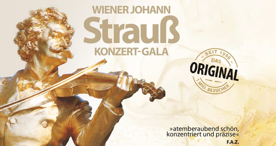 Ein Plakat von der Wiener Johann Strauß Konzert Gala