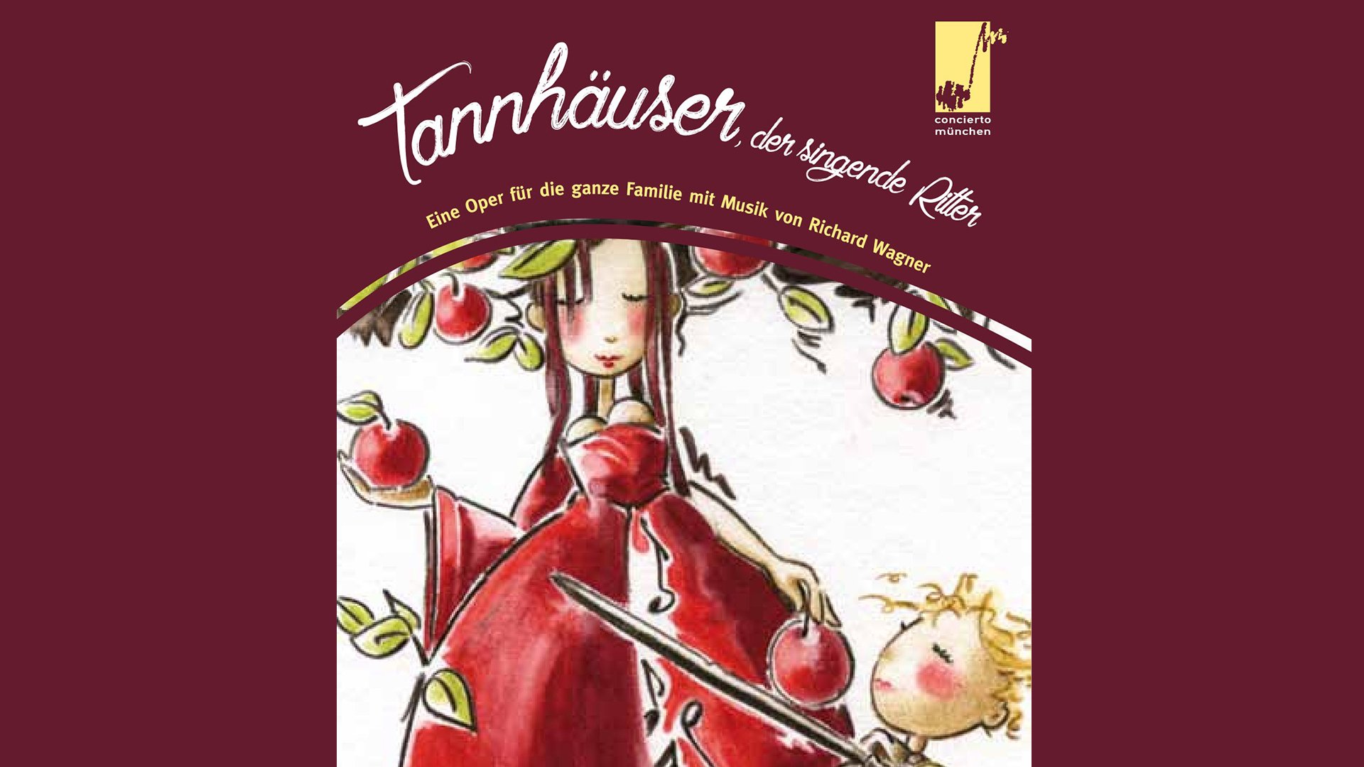 Illustration von zwei Darstellern und Titel der Veranstaltung