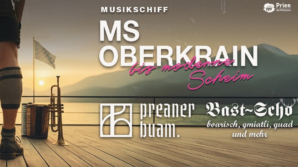 Das Plakat für die Veranstaltung ‚Von Oberkrain bis moderne Scheim‘