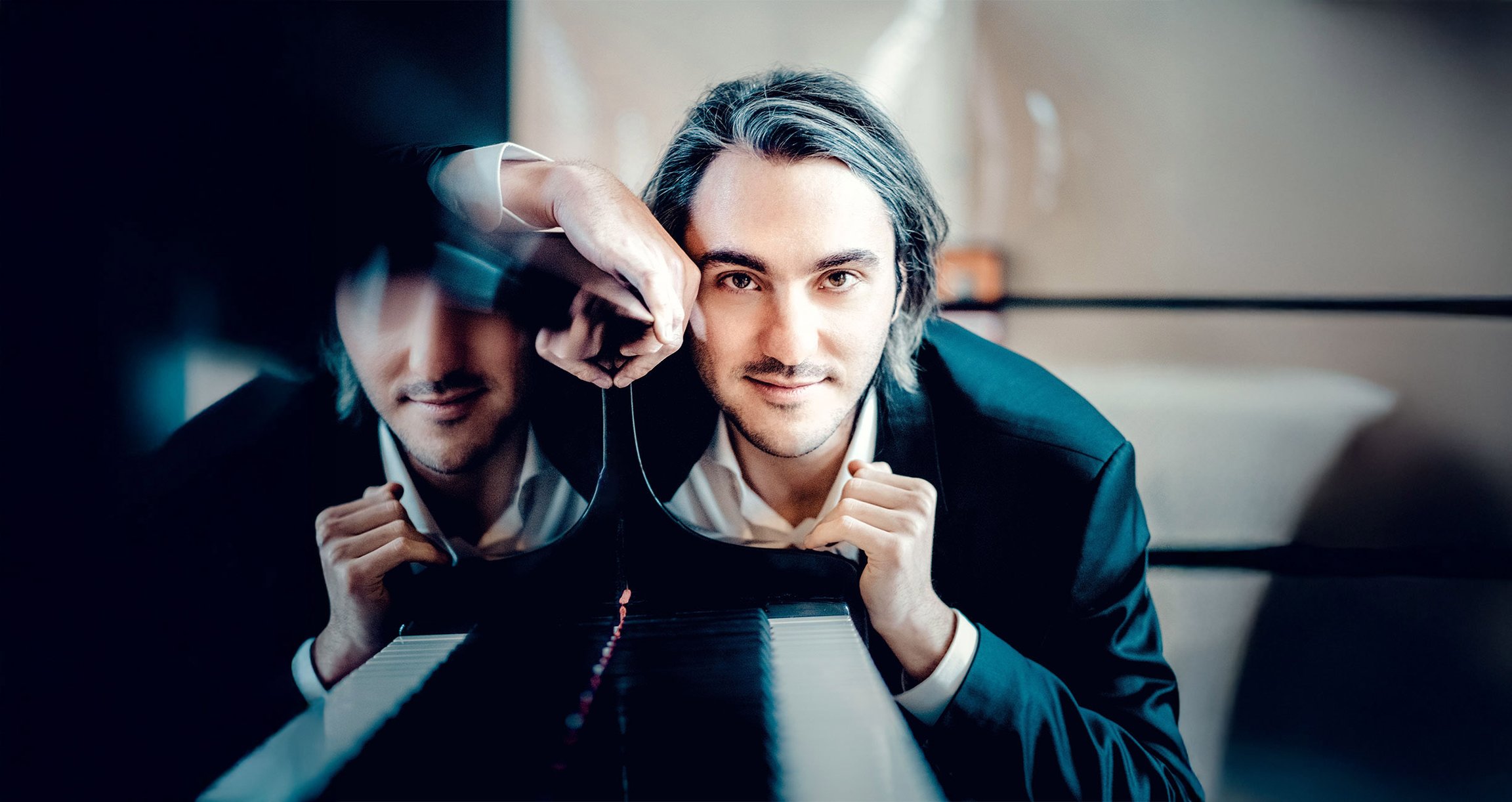 Fotocollage mit Bild des Künstlers 