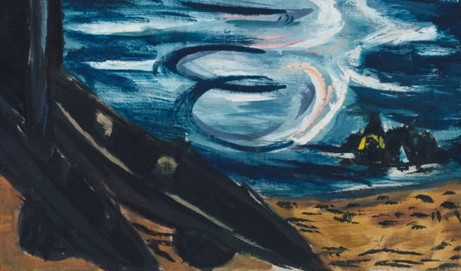 Vortrag Florian Illies © Max Beckmann, Meer mit großer Wolke, 1943, Öl auf Leinwand, 90,5 x 50 cm | Bayerische Staatsgemäldesammlungen, München