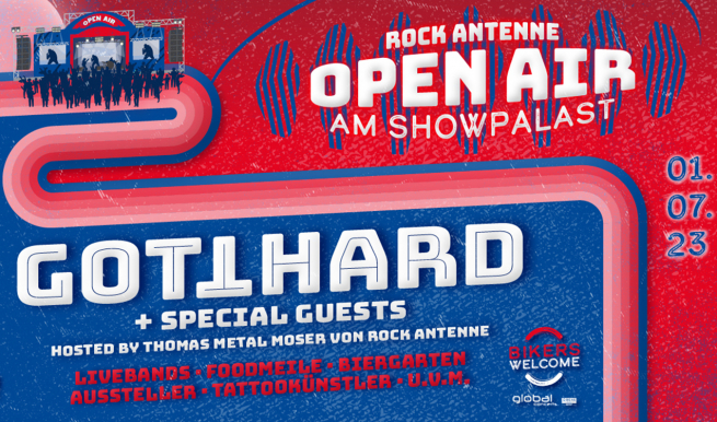 ROCK ANTENNE OPEN AIR AM SHOWPALAST - GOTTHARD © München Ticket GmbH – Alle Rechte vorbehalten